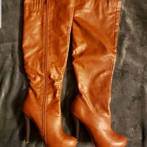 Brown Over the Knee Boots 8 1/2